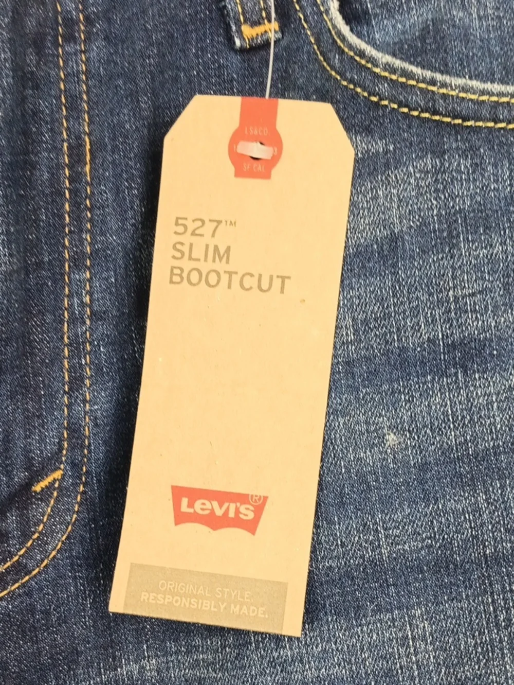 Levi's Men's 527 Slim 5 Pocket Bootcut Dark Wash Jeans Sz 36 × 32